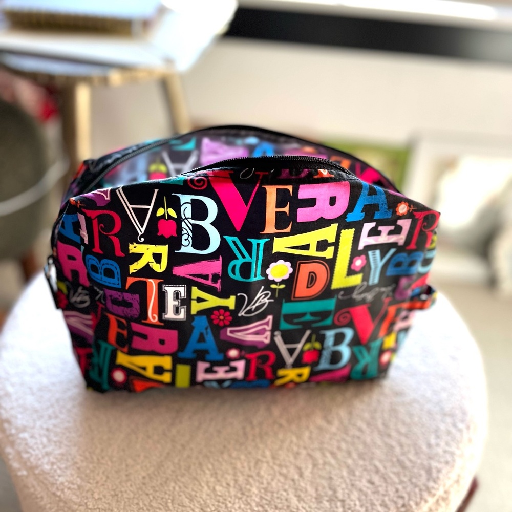 Vera Bradley Multi-color Alphabet Letters (Retired) Nylon Large Pouch